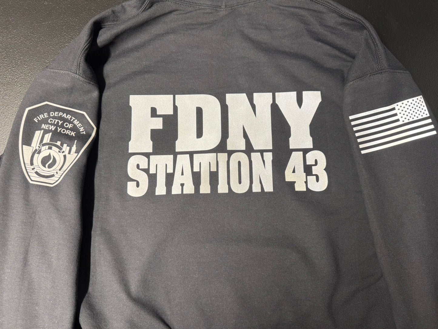 Gildan FDNY Station 43 Reflective Pullover Hoodie - Unisex