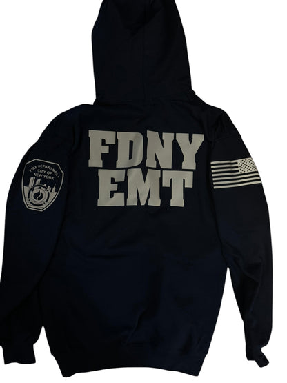 FDNY EMT Reflective Pullover Hoodie - Unisex