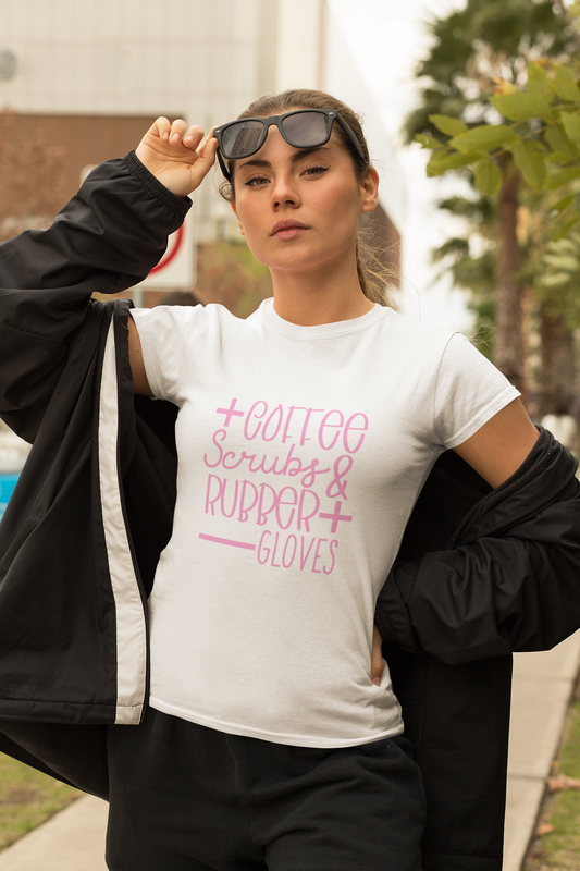 Coffee Scrubs & Rubber Gloves T-Shirt - Women
